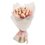 Букет из 35 тюльпанов желто-красных