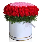 Композиция из 101 розы микс красно-розовый